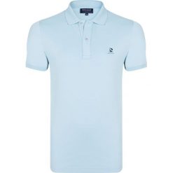 Koszulka polo w kolorze błękitnym. Niebieskie koszulki męskie Giorgio di Mare, s, bez wzorów, z bawełny, polo, bez rękawów. W wyprzedaży za 85,95 zł.