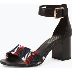 Tommy Hilfiger - Sandały damskie ze skóry, niebieski. Niebieskie sandały damskie TOMMY HILFIGER, bez wzorów, ze skóry, klasyczne, bez obcasa, na słupku, bez zapięcia. Za 479,95 zł.