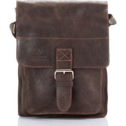 Skórzana torba męska listonoszka Paolo Peruzzi Adventure GA130 ciemnobrązowa - c. brązowy. Pomarańczowe torby męskie skórzane Paolo Peruzzi, w paski, z nylonu. Za 279,99 zł.