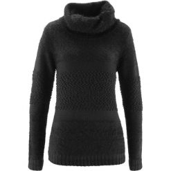Golfy damskie: Sweter z golfem bonprix czarny