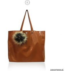 Torba CARAMEL FOX shopper XXL. Brązowe shopper bag damskie Pakamera, duże. Za 179,00 zł.