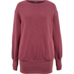 Bluza "oversize" bonprix jasnoróżowy melanż. Czerwone bluzy damskie bonprix, bez wzorów, bez rękawów, bez kaptura. Za 79,99 zł.
