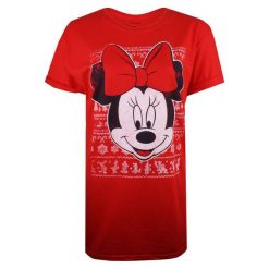 Christmas T-Shirt T-Shirt Damski Minnie Intarsia S Czerwony. Czerwone t-shirty damskie Christmas T-Shirt, s. W wyprzedaży za 64,90 zł.