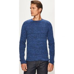 Blend - Sweter. Niebieskie swetry męskie Blend, s, bez wzorów, z bawełny, z okrągłym kołnierzem, bez kaptura. W wyprzedaży za 99,90 zł.