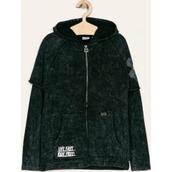 Blukids - Bluza dziecięca 140-170 cm. Szare bluzy chłopięce Blukids, z nadrukiem, z bawełny, bez rękawów, z kapturem. Za 109,90 zł.