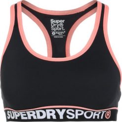 Biustonosze sportowe: Superdry SPORTS ESSENTIALS BRA Biustonosz sportowy black/coral