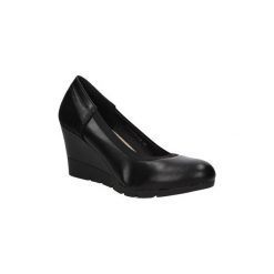 Buty ślubne damskie: Czółenka Casu Półbuty czarne na koturnie HX15115-22-BLK