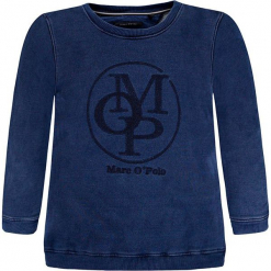 Bluza w kolorze niebieskim. Niebieskie bluzy chłopięce rozpinane marki Marc O'Polo Junior, z aplikacjami, z bawełny. W wyprzedaży za 105,95 zł.