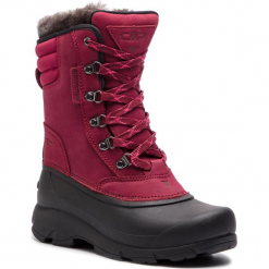 Śniegowce CMP - Kinos Wmn Snow Boot Wp 2.0 38Q4556 Syrah/Nero 59BN. Czerwone kozaki damskie marki CMP, na zimę, ze skóry, bez zapięcia. W wyprzedaży za 279,00 zł.