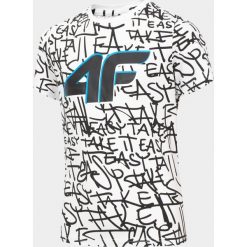 T-shirt chłopięcy (122-164) JTSM203 - biały. Białe t-shirty chłopięce z materiału. Za 34,99 zł.