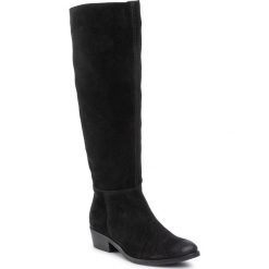 Kozaki GINO ROSSI - 71312-01 Black. Czarne kozaki damskie Gino Rossi, ze skóry, bez obcasa, na obcasie, bez zapięcia. W wyprzedaży za 399,99 zł.