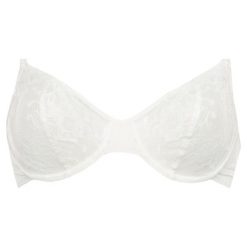 Biustonosz balkonetka Passionata Camden P42C10. Białe biustonosze Passionata, bez wzorów, z elastanu. W wyprzedaży za 159,00 zł.