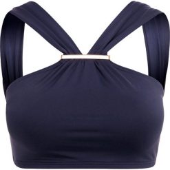 Stroje dwuczęściowe damskie: MICHAEL Michael Kors LOGO BAR HIGH NECK Góra od bikini new navy