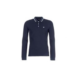 Koszulki polo z długim rękawem Emporio Armani TEWA. Niebieskie koszulki męskie Emporio Armani, m, bez wzorów, polo, z długim rękawem, długie. Za 539,00 zł.