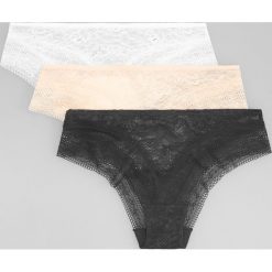 Koronkowe majtki hipster 3 pack - Czarny. Czarne majtki damskie Reserved, s, z koronki. Za 49,99 zł.