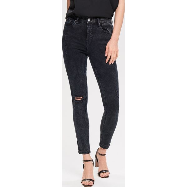 Spodnie z wysokim stanem - Szary. Szare spodnie damskie Reserved, s, z podwyższonym stanem. Za 79,99 zł.