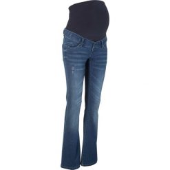 Dżinsy ciążowe BOOTCUT bonprix niebieski "stone”. Niebieskie jeansy damskie bootcut marki bonprix. Za 139,99 zł.
