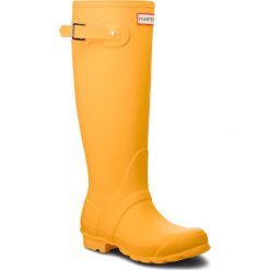 Kalosze HUNTER - Org Tall WFT1000RMA Yellow. Żółte kalosze damskie Hunter, z aplikacjami, z tworzywa sztucznego. Za 549,00 zł.