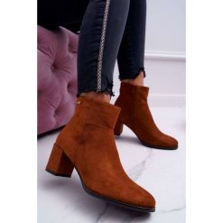 Botki Damskie Na Obcasie Sergio Leone Camel BT522. Brązowe botki damskie Tagless, na jesień, bez obcasa, na obcasie, bez zapięcia. Za 119,00 zł.