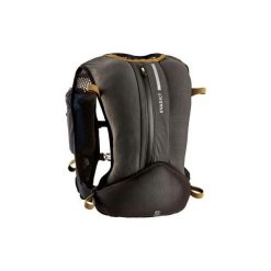 Plecak Do Biegania Trail 10 L Czarno-Brązowy. Czarne plecaki męskie KALENJI, bez wzorów, z elastanu. Za 129,99 zł.