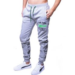 Spodnie męskie dresowe szare jogger Recea. Szare spodnie męskie Recea, s, bez wzorów, z bawełny, sportowe. Za 59,99 zł.