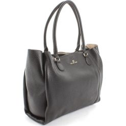 Torebki klasyczne damskie: Skórzana torebka w kolorze czarnym – 41 x 30 x 13 cm