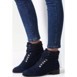 Granatowe Botki Money Money. Niebieskie botki damskie saszki vices. Za 69,99 zł.