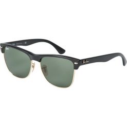 Ray-Ban - Okulary Clubmaster Oversized. Czarne okulary przeciwsłoneczne męskie Ray-Ban, z materiału. W wyprzedaży za 399,90 zł.