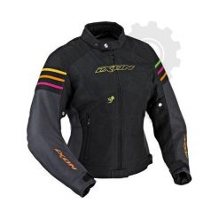 Kurtka tekstylia IXON ELECTRA kolor czarny/pomarańczowy/różowy/zielony/żółty, rozmiar M. Różowe kurtki damskie IXON, m, bez wzorów, z tkaniny, bez kaptura. W wyprzedaży za 399,00 zł.