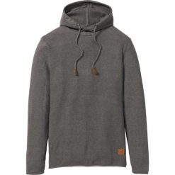 Sweter z kapturem bonprix szary melanż. Szare swetry męskie bonprix, s, z aplikacjami, ze skóry, z kapturem, z kapturem. Za 59,99 zł.