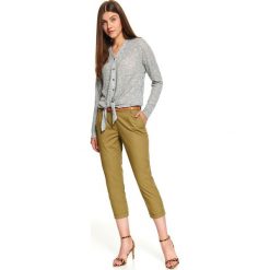 Spodnie 3/4 damskie. Zielone spodnie damskie Top Secret, s. W wyprzedaży za 74,99 zł.