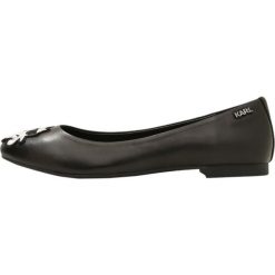 Baleriny damskie lakierowane: KARL LAGERFELD KLARA IKONIC BALLET Baleriny black