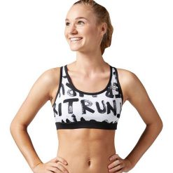 Biustonosze sportowe: Reebok Biustonosz Essentials Printed biały r. XL (B47140)