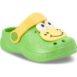 Klapki COQUI - Hoppa 9381 Lime. Żółte sandały dziewczęce marki Coqui, z tworzywa sztucznego, na klamry. Za 49,99 zł.