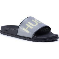 Klapki HUGO - Match 50435242 10224398 01 Black 007. Szare sandały męskie HUGO, z tworzywa sztucznego, bez zapięcia. Za 249,00 zł.