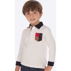 Mayoral - Longsleeve dziecięcy 92 - 134 cm. Niebieskie t-shirty chłopięce Mayoral, z nadrukiem, z elastanu, z krótkim rękawem. W wyprzedaży za 79,90 zł.