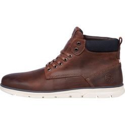 Jack&Jones Męskie botki JFWTUBAR LEATHER BRANDY STS Brand y Brown (rozmiar 43). Brązowe botki męskie Jack&Jones, bez zapięcia. W wyprzedaży za 265,00 zł.
