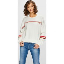 Review - Bluza. Białe bluzy damskie Review, s, z nadrukiem, z bawełny, bez rękawów, bez kaptura. W wyprzedaży za 79,90 zł.