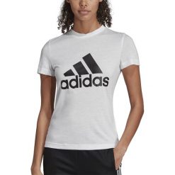ADIDAS MUST HAVES BADGE OF SPORT > DZ0013. Bluzki sportowe damskie Adidas, l, bez wzorów, z bawełny, z kontrastowym kołnierzykiem, z krótkim rękawem, krótkie, bez kaptura. W wyprzedaży za 69,99 zł.