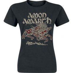 Amon Amarth Horse Koszulka damska czarny. Czarne koszulki damskie marki Amon Amarth, l, z nadrukiem, z okrągłym kołnierzem. Za 74,90 zł.