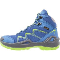 Lowa INNOX GTX MID JUNIOR Buty trekkingowe blau/limone. Niebieskie buty chłopięce sportowe Lowa, z tworzywa sztucznego. Za 429,00 zł.