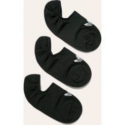 Adidas Originals - Stopki (3-pack). Czarne skarpetki damskie adidas Originals, z nadrukiem, z elastanu. Za 49,90 zł.