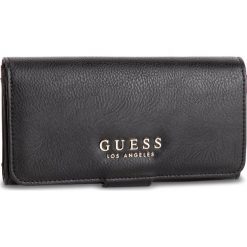 Duży Portfel Damski GUESS - File Clutch SWVG72 90590 BLA. Czarne portfele damskie marki Guess, z aplikacjami, ze skóry ekologicznej. Za 279,00 zł.