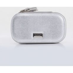 Eleganckie etui na biżuterię. Szare portfele damskie Monnari, bez wzorów, ze skóry. Za 64,50 zł.