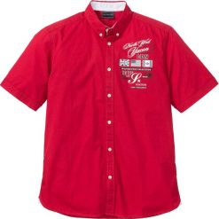 Koszula z krótkim rękawem i nadrukiem bonprix czerwony z nadrukiem. Czerwone koszule męskie bonprix, xl, z nadrukiem, sportowe, bez kołnierzyka, z krótkim rękawem. Za 37,99 zł.