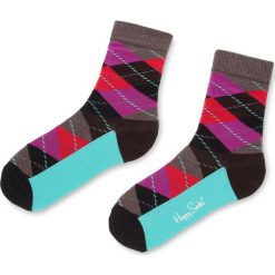 Skarpety Wysokie Damskie HAPPY SOCKS - ARY01-8000 Kolorowy. Brązowe skarpetki damskie marki Happy Socks, bez wzorów, z elastanu. Za 34,90 zł.
