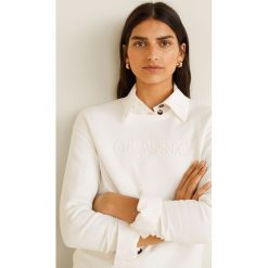 Mango - Bluza Together. Białe bluzy damskie Mango, s, bez wzorów, z bawełny, bez rękawów, bez kaptura. Za 99,90 zł.