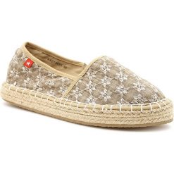 Espadryle damskie: Espadryle damskie tenisówki brązowe Big Star AA274681