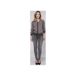 Rozpinany sweter, SWE151 grafit/róż MKM. Czerwone swetry rozpinane damskie Mkm swetry, l, z dzianiny. Za 148,00 zł.