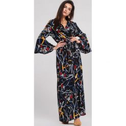 Czarna Sukienka Merrymake. Czarne sukienki damskie other, na lato, s, bez wzorów, z tkaniny, bez kołnierzyka, bez rękawów, maxi. Za 99,99 zł.